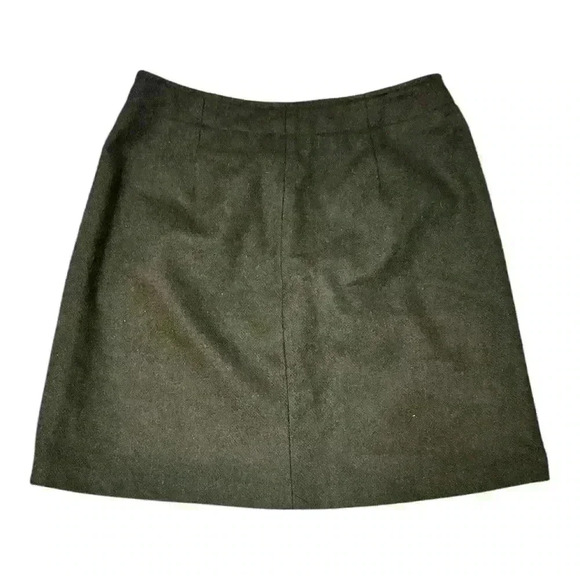Gap Vintage Wool Blend Army Hunter Green 90s Y2K Preppy Chic Mini Skirt, size 6 - Picture 2 of 4